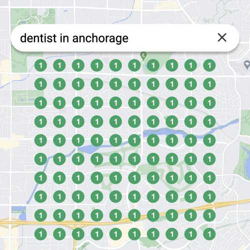 Leading Google Maps listing for dental care in Anchorage