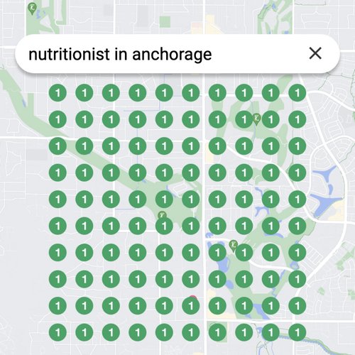 Ranking #1 as a nutritionist on Google Maps in Anchorage