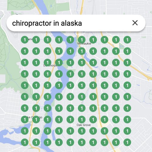 Ranking #1 as a chiropractor in Alaska on Google Maps