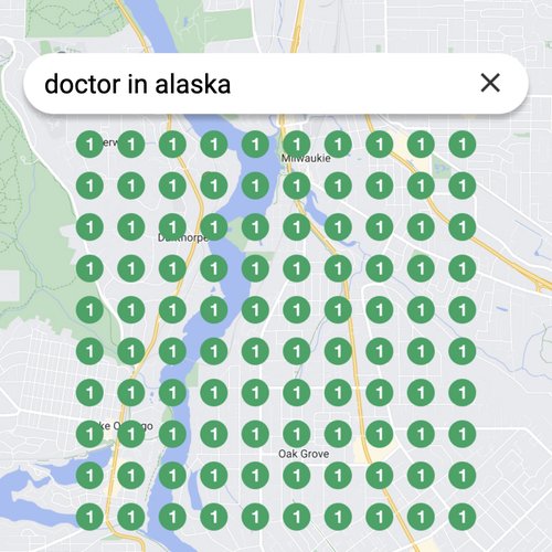 Ranking #1 as an doctor in Alaska on Google Maps