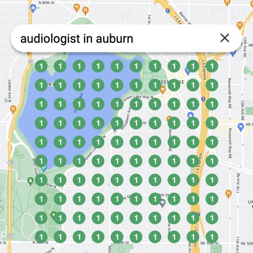 Ranking #1 as an audiologist in Auburn on Google Maps