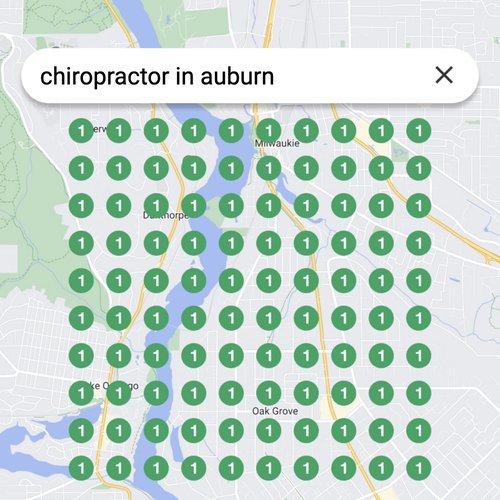 Ranking #1 as a chiropractor in Auburn on Google Maps