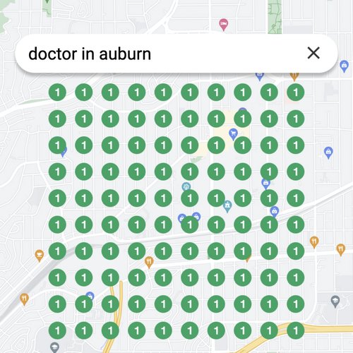 Ranking #1 as a doctor in Auburn on Google Maps