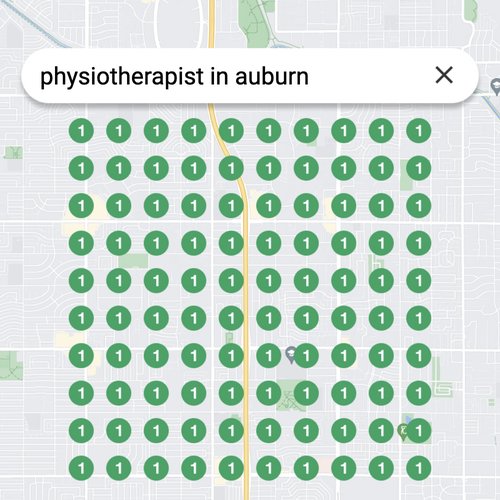 Ranking #1 as an physiotherapist on Google Maps in Auburn