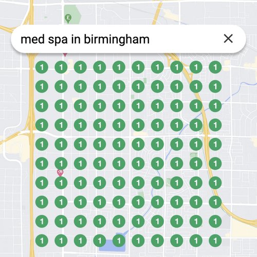 Ranking #1 as a Med Spa in Birmingham on Google Maps