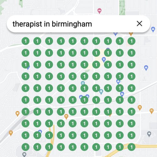 Ranking #1 as a therapist on Google Maps in Birmingham