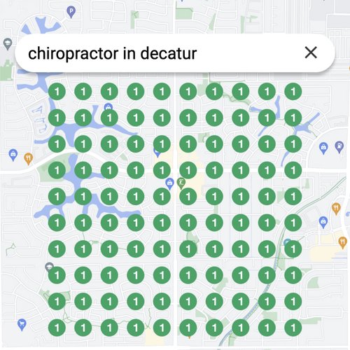 Ranking #1 as a chiropractor in Decatur on Google Maps