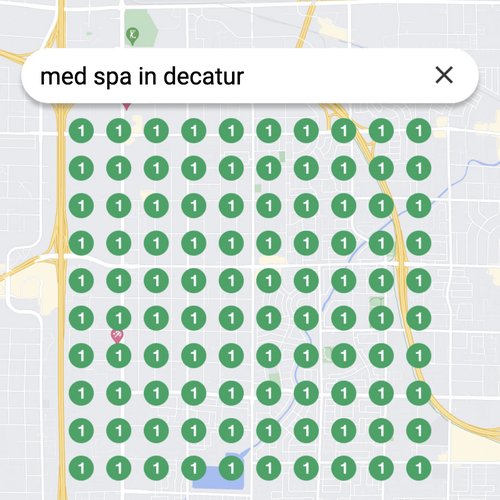 Leading Google Maps listing for beauty treatments in Decatur