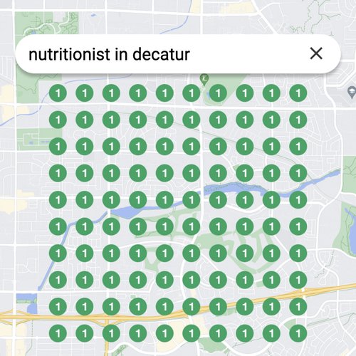 Ranking #1 as a nutritionist on Google Maps in Decatur