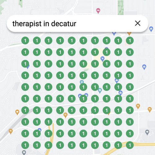 Ranking #1 as a therapist on Google Maps in Decatur