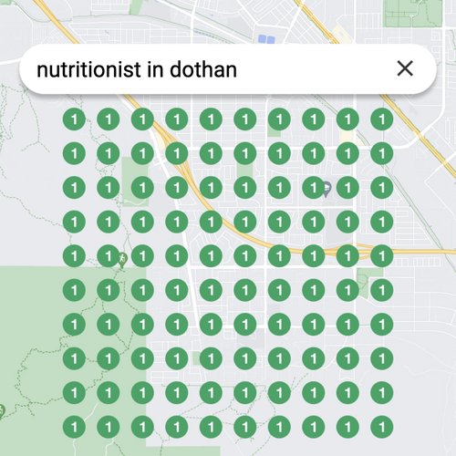 Ranking #1 as a nutritionist on Google Maps in Dothan