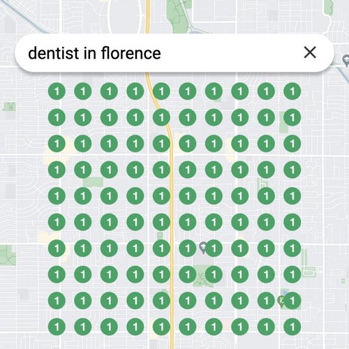 Prime position in local search for Florence dentists