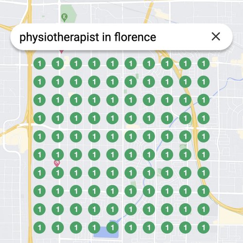 Ranking #1 as an physiotherapist on Google Maps in Florence