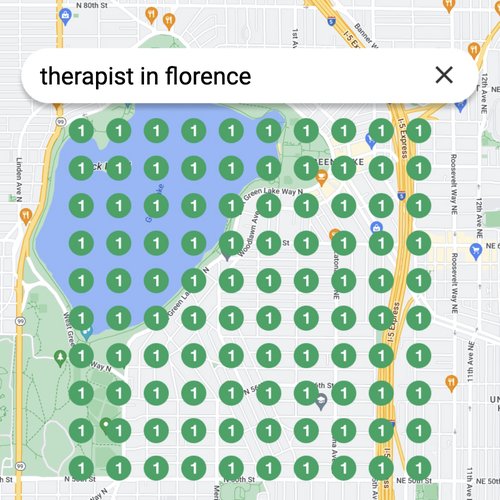 Ranking #1 as a therapist on Google Maps in Florence