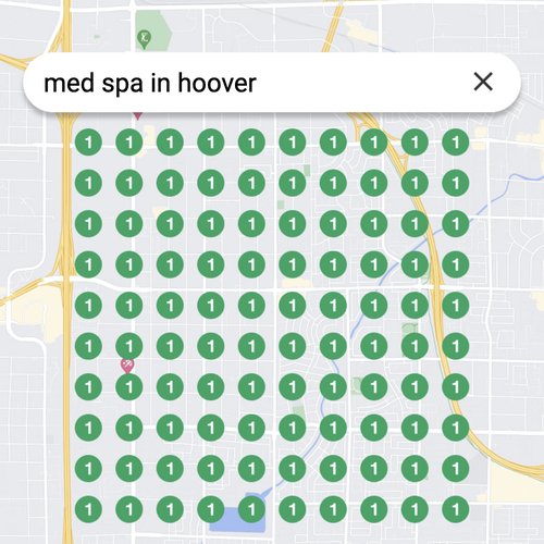 Ranking #1 as a Med Spa in Hoover on Google Maps