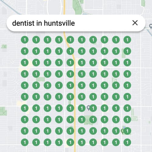 Prime position in local search for Huntsville dentists