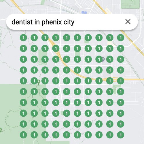 Prime position in local search for Phenix City dentists