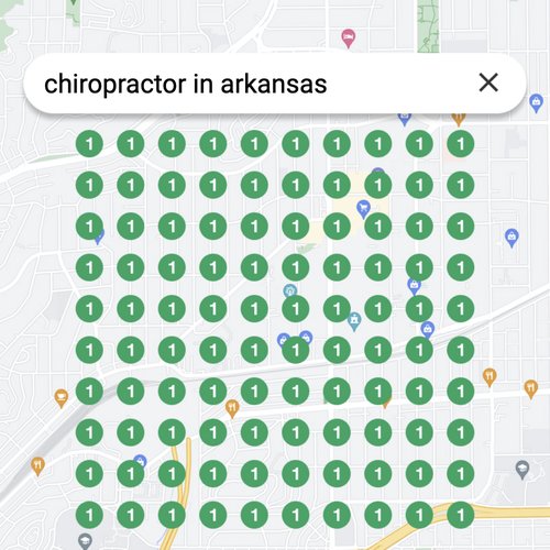 Ranking #1 as a chiropractor in Arkansas on Google Maps