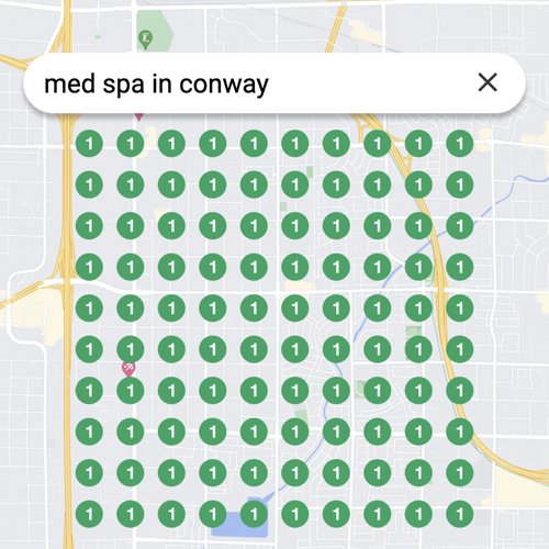 Ranking #1 as a Med Spa in Conway on Google Maps