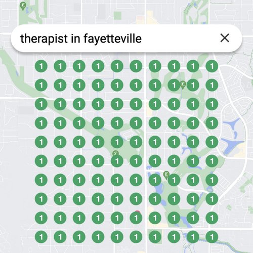 Ranking #1 as a therapist on Google Maps in Fayetteville