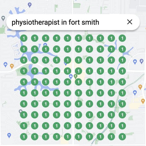 Ranking #1 as an physiotherapist on Google Maps in Fort Smith