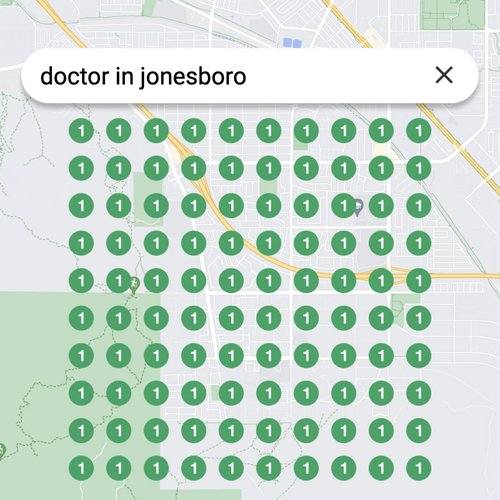 Ranking #1 as a doctor in Jonesboro on Google Maps