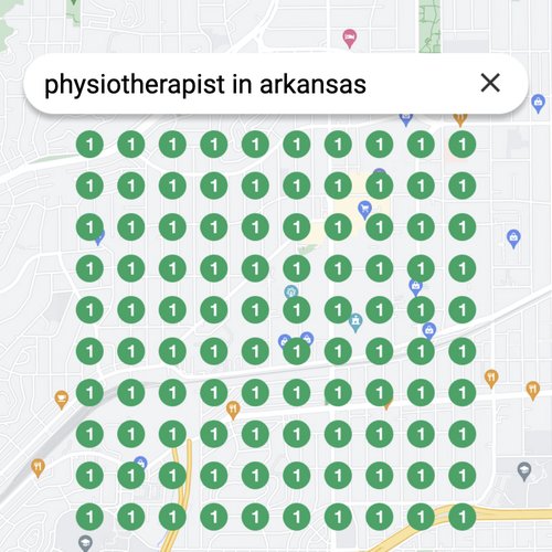 Ranking #1 as an physiotherapist on Google Maps in Arkansas