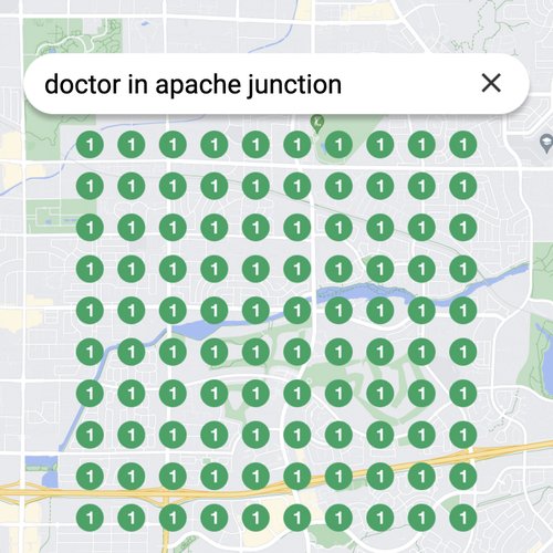 Ranking #1 as a doctor in Apache Junction on Google Maps