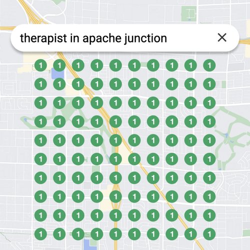 Ranking #1 as a therapist on Google Maps in Apache Junction