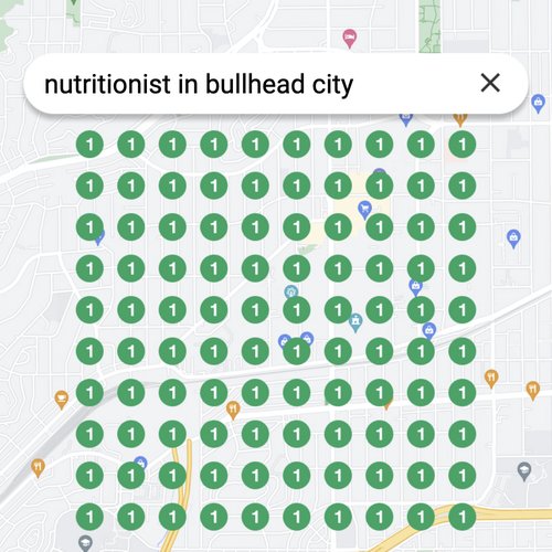 Ranking #1 as a nutritionist on Google Maps in Bullhead City