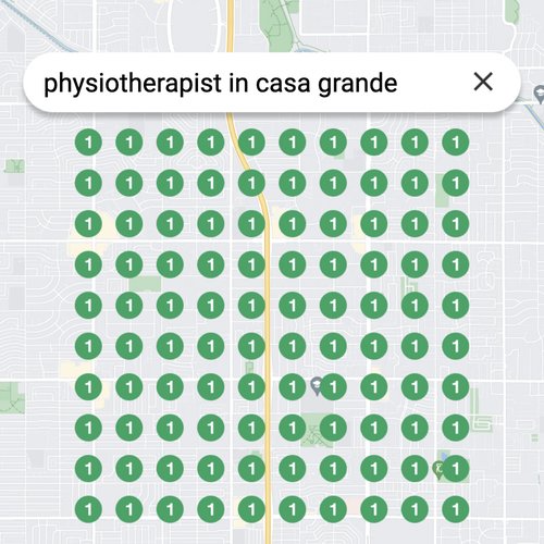 Ranking #1 as an physiotherapist on Google Maps in Casa Grande