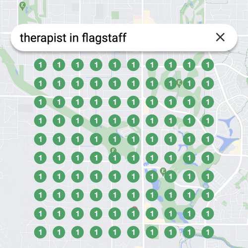 Ranking #1 as a therapist on Google Maps in Flagstaff