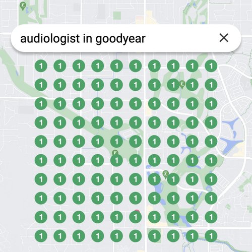 Ranking #1 as an audiologist in Goodyear on Google Maps