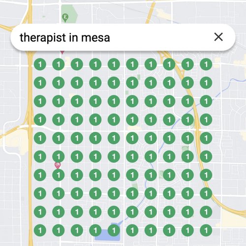 Ranking #1 as a therapist on Google Maps in Mesa