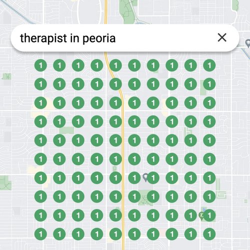 Ranking #1 as a therapist on Google Maps in Peoria