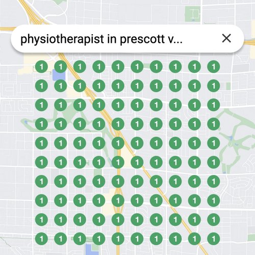 Ranking #1 as an physiotherapist on Google Maps in Prescott Valley