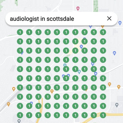 Ranking #1 as an audiologist in Scottsdale on Google Maps