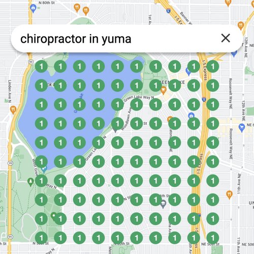 Prime position in local search for Yuma chiropractors