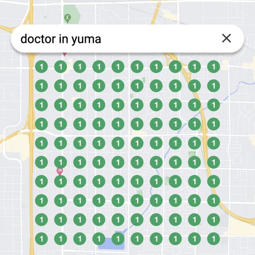 Leading Google Maps listing for healthcare in Yuma