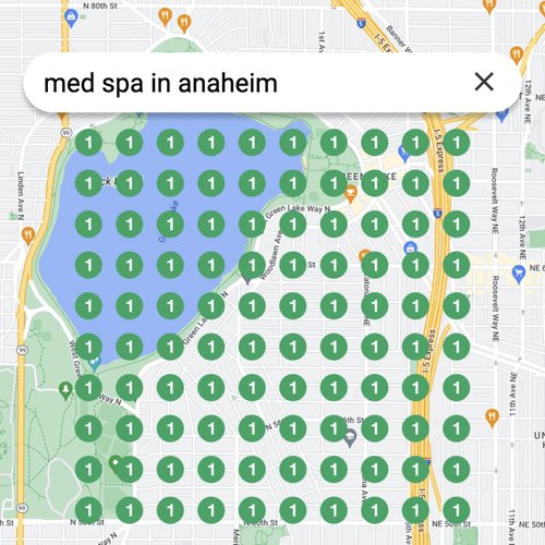 Leading Google Maps listing for beauty treatments in Anaheim