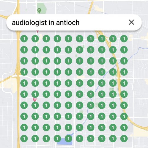 Ranking #1 as an audiologist in Antioch on Google Maps