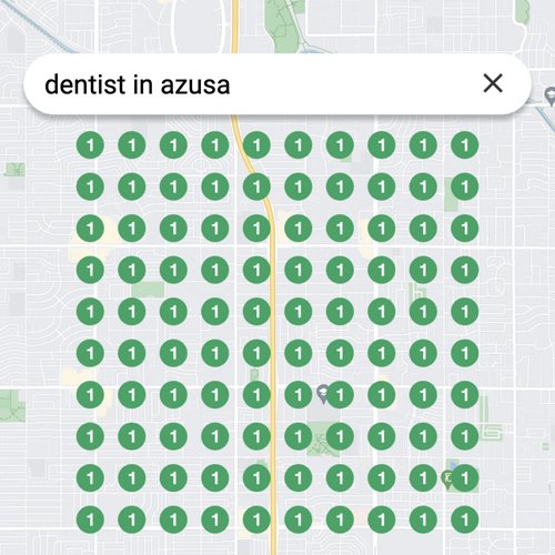 Prime position in local search for Azusa dentists