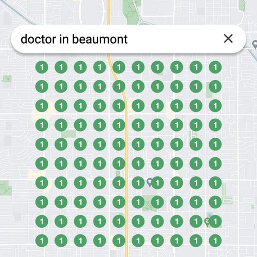 Ranking #1 as a doctor in Beaumont on Google Maps