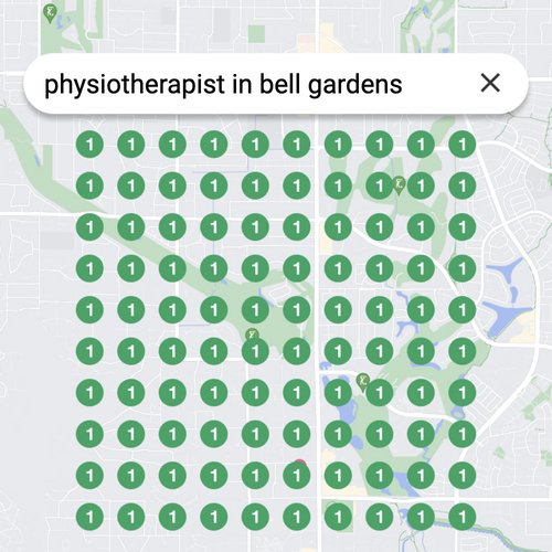 Ranking #1 as an physiotherapist on Google Maps in Bell Gardens