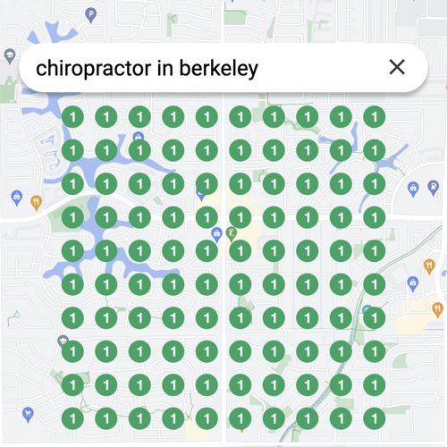 Leading Google Maps listing for spinal care in Berkeley