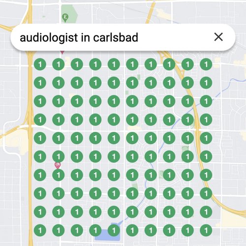 Ranking #1 as an audiologist in Carlsbad on Google Maps