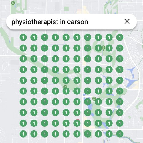 Ranking #1 as an physiotherapist on Google Maps in Carson