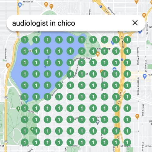 Ranking #1 as an audiologist in Chico on Google Maps