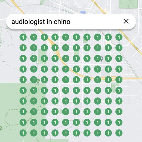 Ranking #1 as an audiologist in Chino on Google Maps