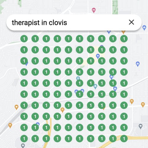 Ranking #1 as a therapist on Google Maps in Clovis